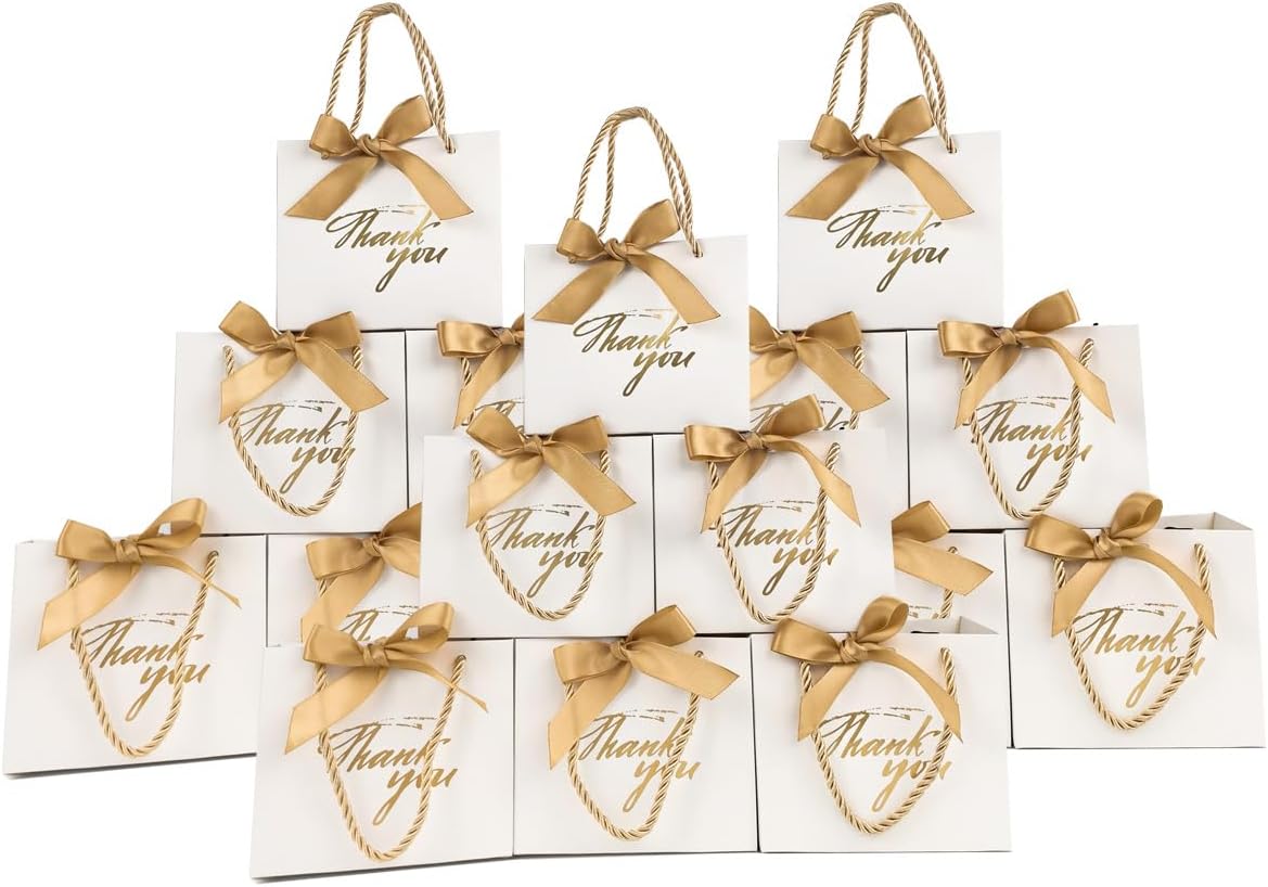 TKSBAG 100 Pack Small Thank You Gift Bags for Any Occasion