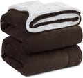 Sherpa Fleece Twin Size Blanket for Bed - Extra Warm Heavy Plush