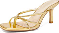 Womens Square Open Toe Stiletto Kitten Heels - Chic Everyday Lift