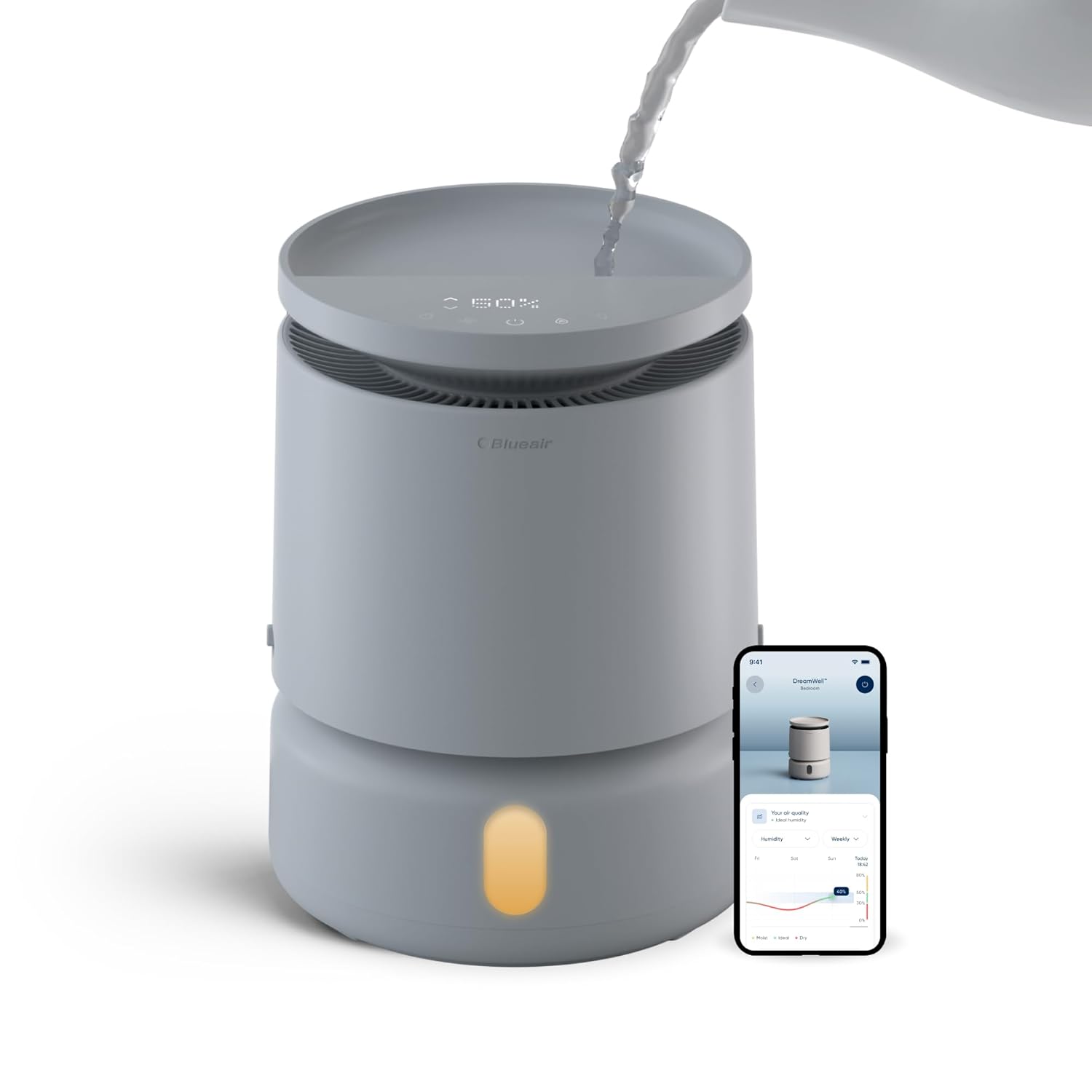 BLUEAIR Room Humidifier with InvisibleMist Technology for Comfort