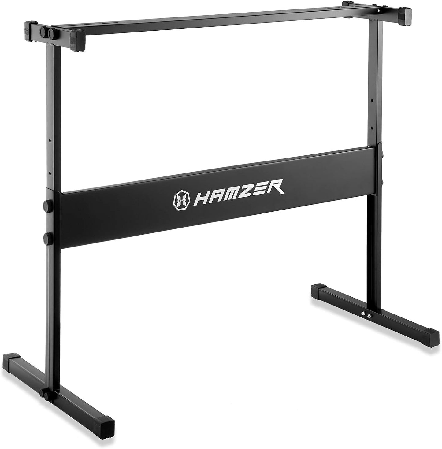 Adjustable H-Style Keyboard Stand for Piano - Non-Slip Caps - Black