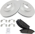 TRQ Front Metallic Disc Brake Pad & Coated Rotor Kit for Acura MDX