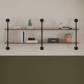 Floating Shelves Wall Bookshelf 70 in Rustic Industrial Pipe Shelves