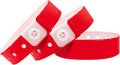 Red Plastic Wristbands 500 Pack - Waterproof Event ID Bands