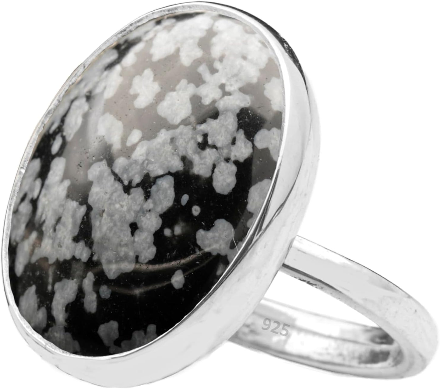 Natural Amazonite Crystal Ring in 925 Sterling Silver Design