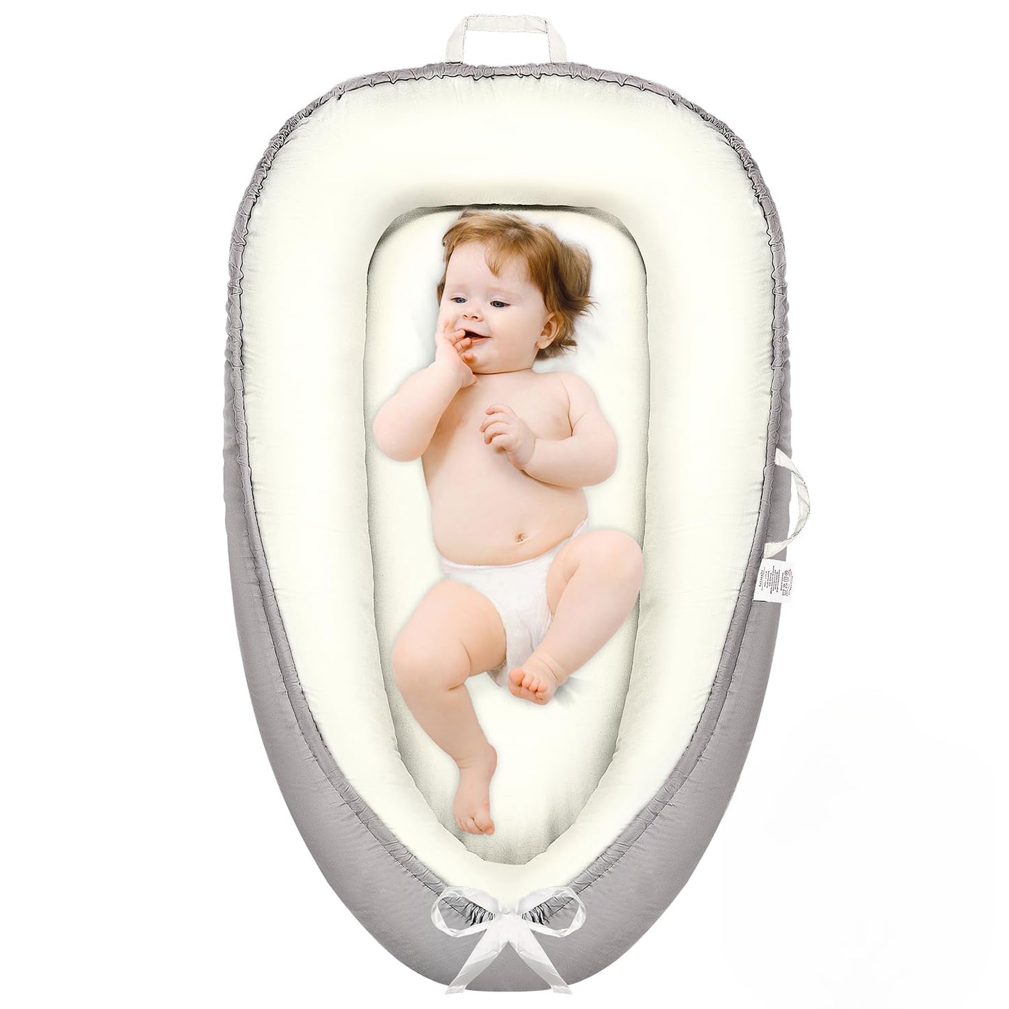 Baby Lounger for Newborns - Comfortable Cotton Nest for Infants