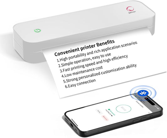 Wireless Inkless Portable Printer for Travel & Office