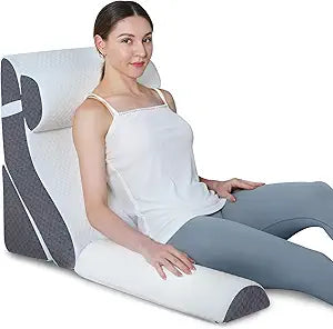 Adjustable Bed Wedge Pillow Set for Back, Neck, and Leg Pain Relief