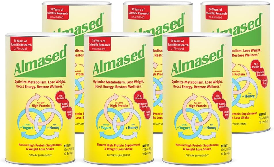 Almased Meal Replacement Shake for Weight Loss - 6 Pack