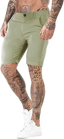 GINGTTO Mens Slim Fit Shorts with Amazing Stretchy Comfort