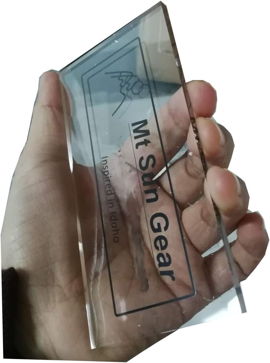 Mt. Sun Gear Acrylic Wax Scraper - 4MM Thick, Sharp Blade, Downhill/ Snowboard
