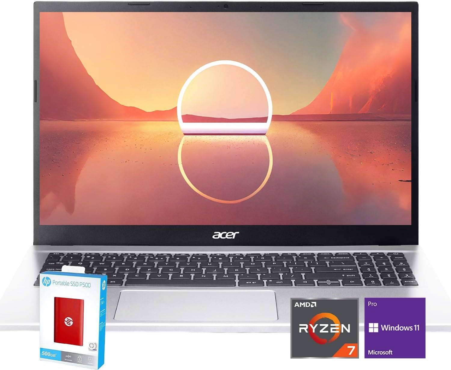 Acer Aspire 3 Laptop with 15.6in FHD Display and Ryzen 7