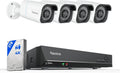 REOLINK 4K Security Camera System - 4pcs PoE 8CH NVR 2TB