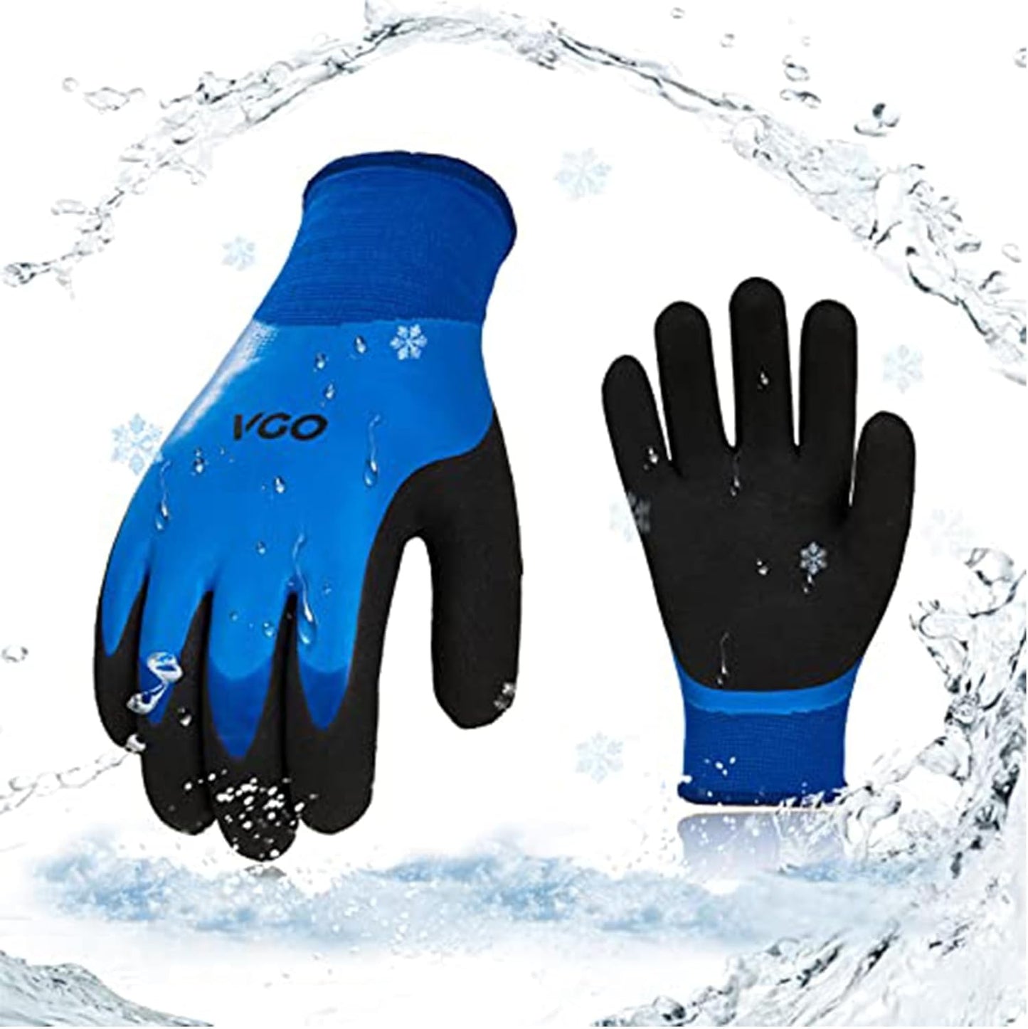 Waterproof Winter Work Gloves, Triple Latex Coating