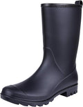 Women Mid Calf Rain Boots Waterproof Lightweight Garden Shoes