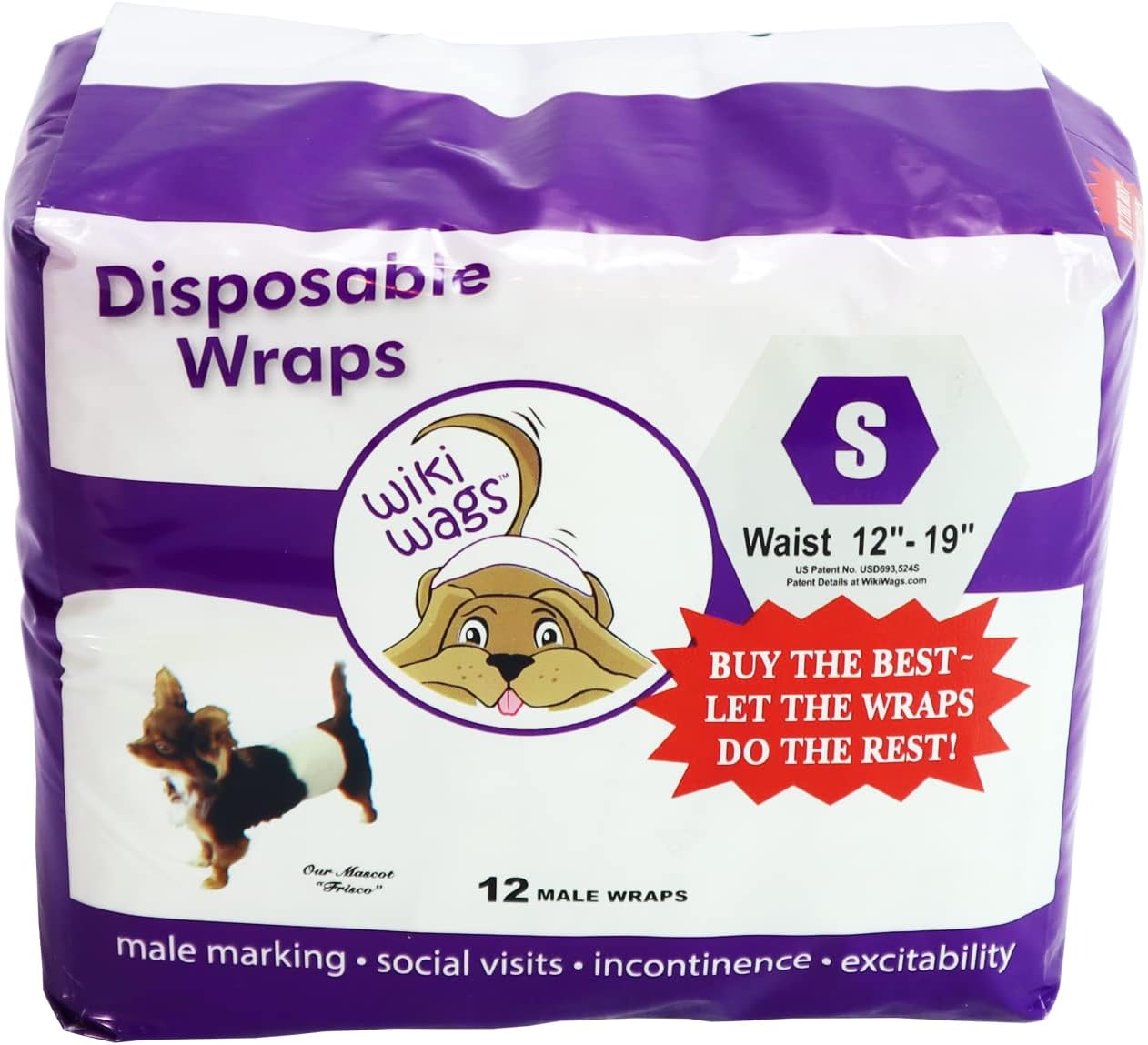 Leak Proof Disposable Dog Wraps | Small Size | Wiki Wags