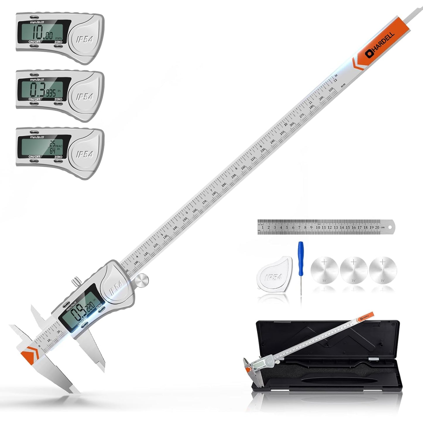 HARDELL Digital Caliper 12 Inch for Precision Measurements