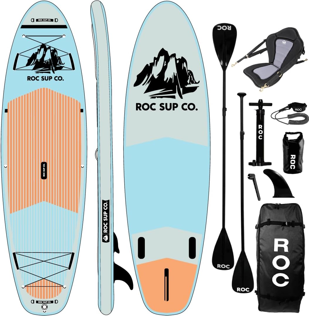 Roc Inflatable Stand Up Paddle Boards with Premium Accessories