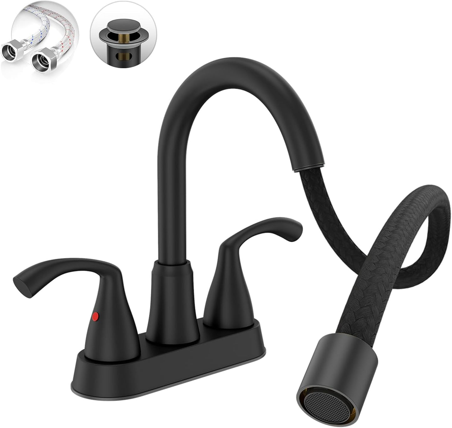 Phiestina 4 Inch Centerset Matte Black Bathroom Sink Faucet Review