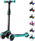 TONBUX Kids Scooter for Age 3-12 - Adjustable 4 Heights, Light Up