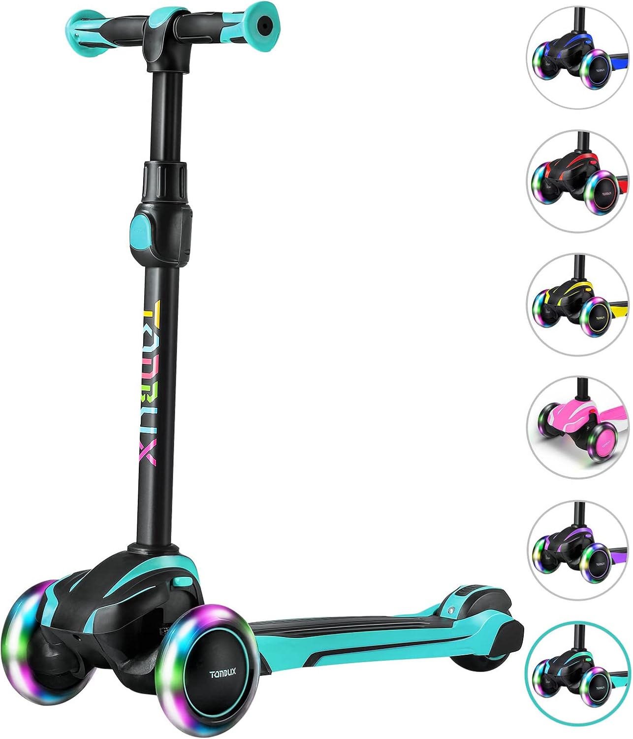 TONBUX Kids Scooter for Ages 3-12 with Adjustable Heights
