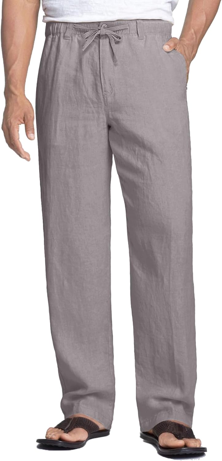 COOFANDY Men's Casual Linen Pants for Summer Comfort and Style