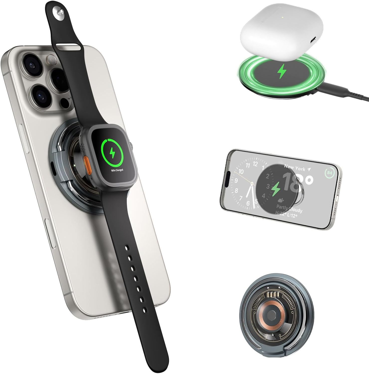TyNox Magnetic Charger & Stand - 3-in-1 Apple Charging Station