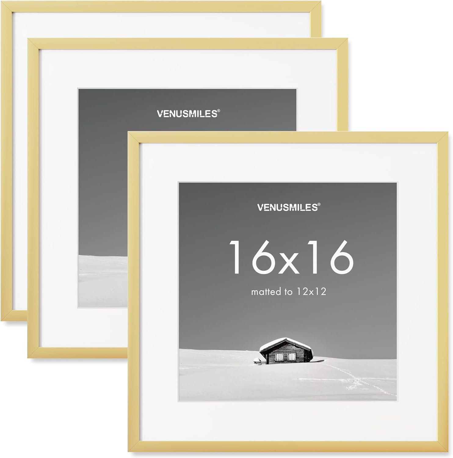 16x16 Picture Frame Set - Stylish Gold Frames for Home Decor