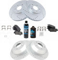 Front & Rear Ceramic Brake Pad and Rotor Kit for 2017-18 Santa Fe
