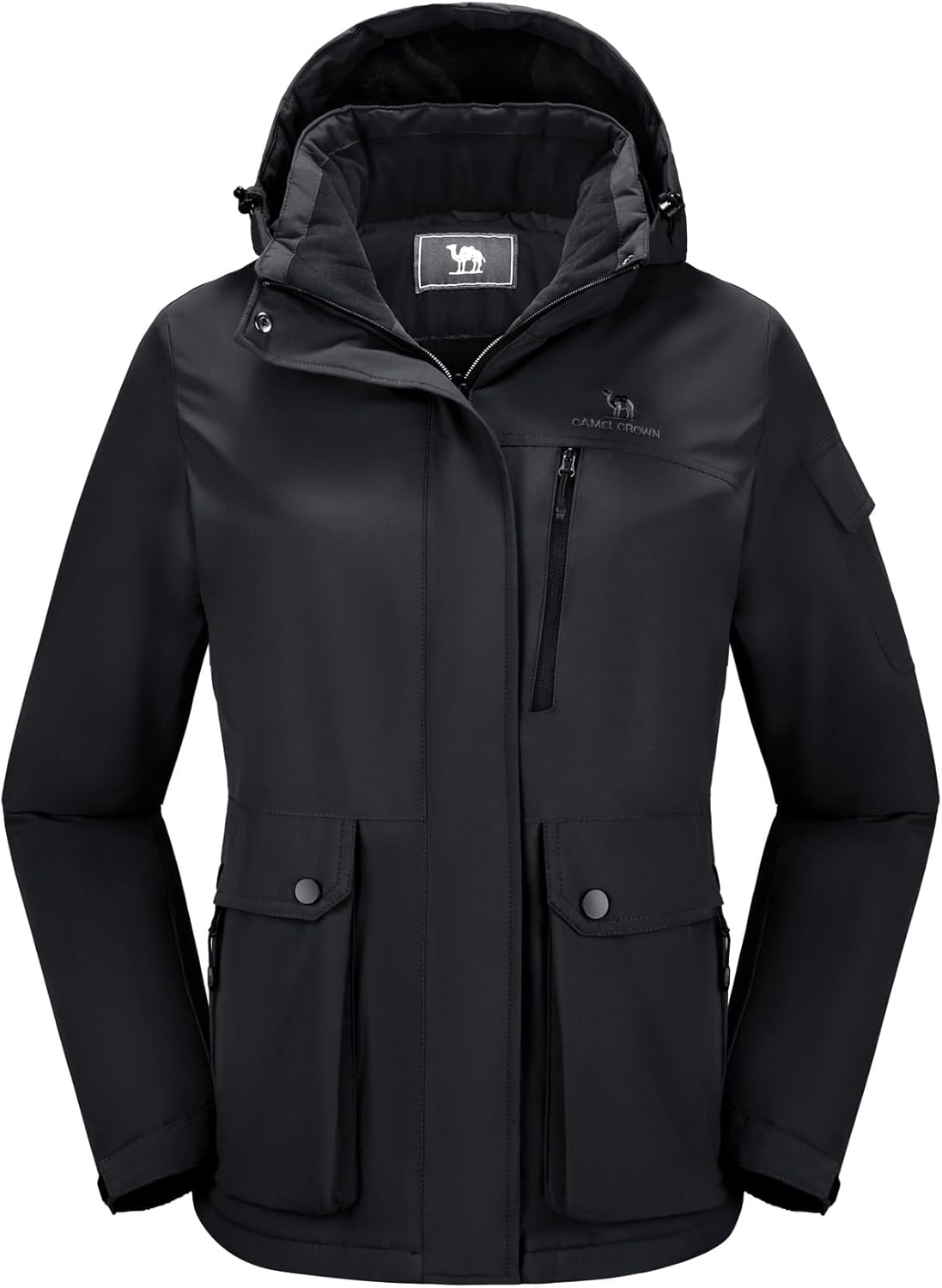 CAMEL CROWN Women's Waterproof Ski Jacket for Winter Sports