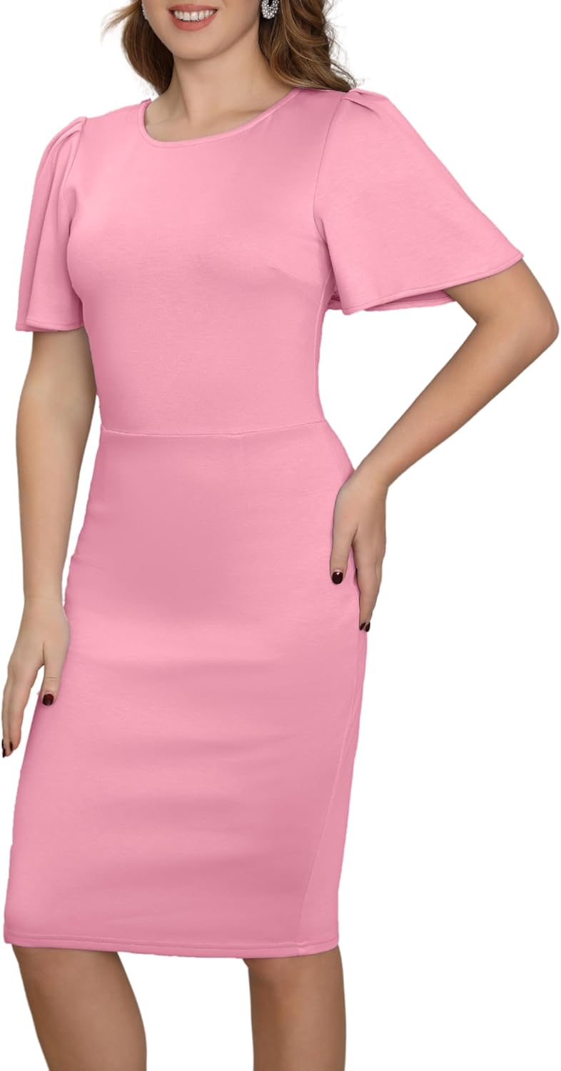 Elegant Fitted Midi Dress for Women - Perfect for Any Occasion