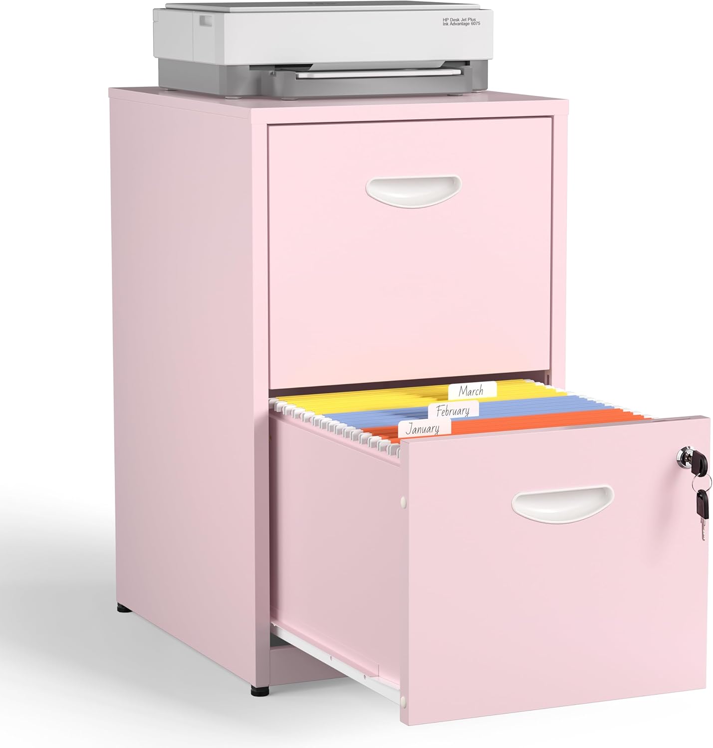 2 Drawer File Cabinet with Lock for Secure Document Storage
