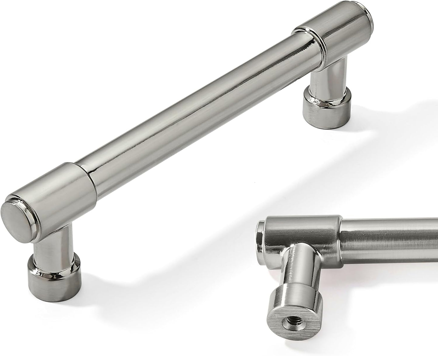 10 Pack Satin Nickel Cabinet Pulls for Kitchen Cabinets Upgrade