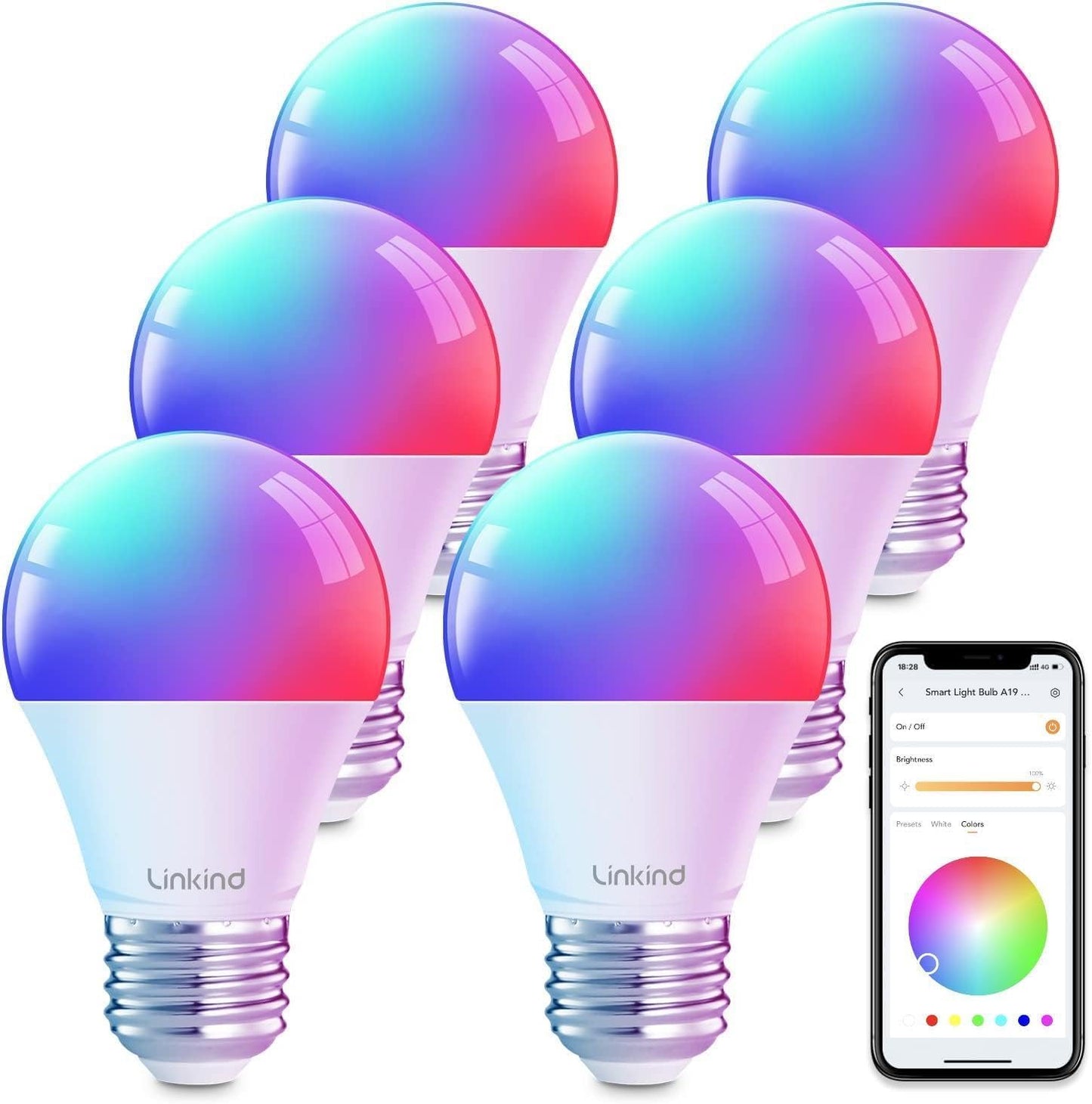 Linkind Smart Light Bulbs for Alexa & Google Home Control