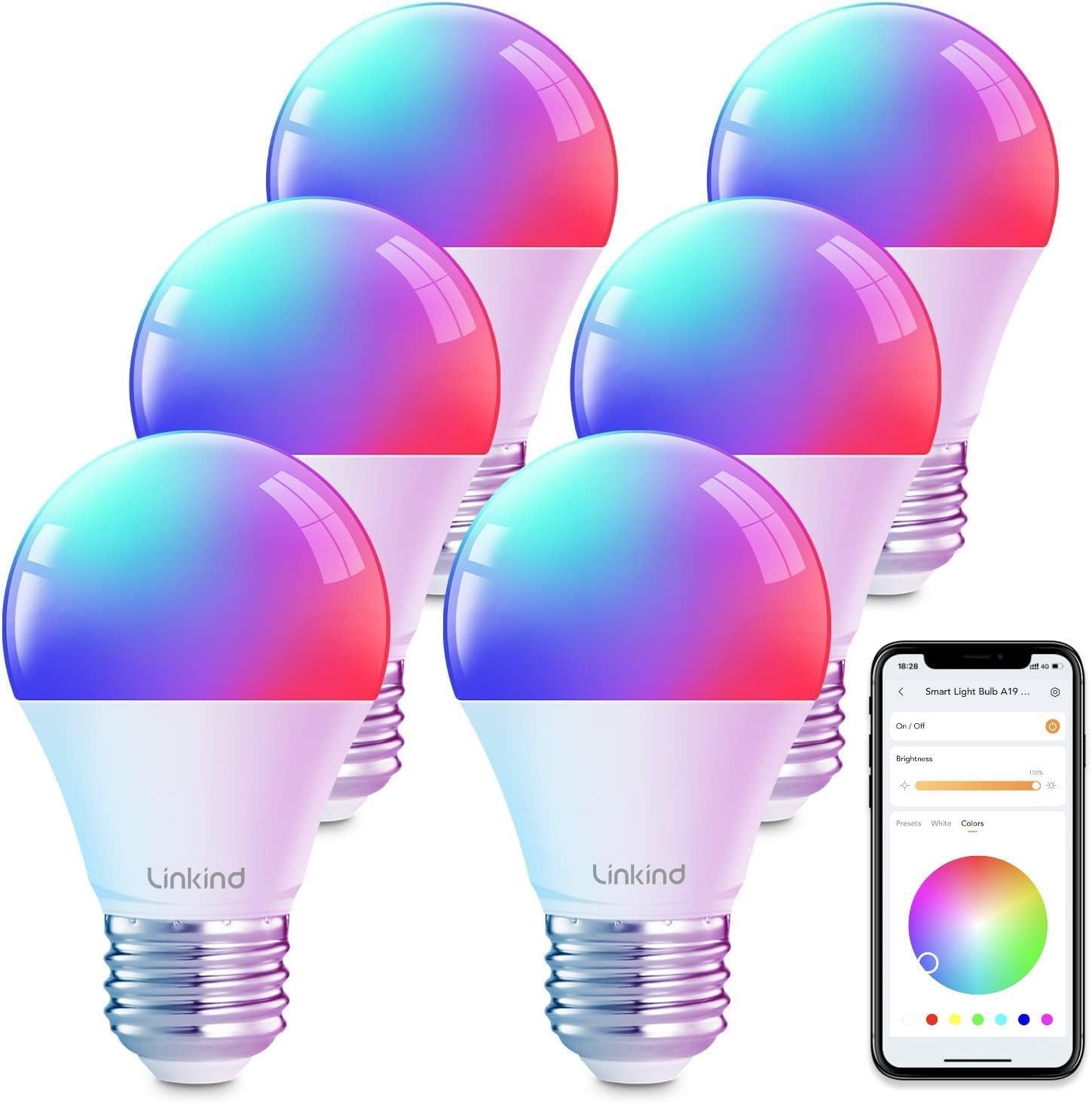 Linkind Smart Light Bulbs for Alexa & Google Home Control