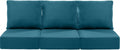 Luxury 24x24x6 Patio Chair Cushions Set of 3 - Memory Foam Deep Seat