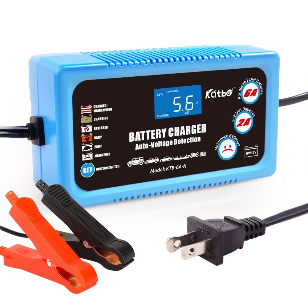 KATBO 6A Smart Battery Charger with LCD Display