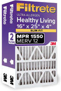 Filtrete 16x25x4 SlimFit AC Furnace Air Filter MPR 1550 - Deep Pleat