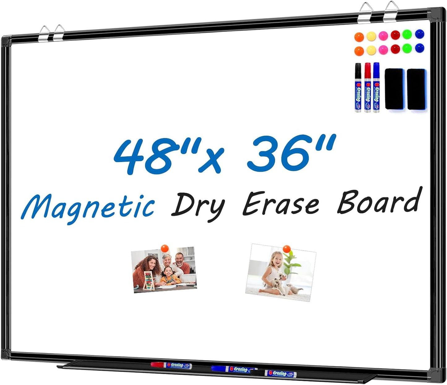 Magnetic Dry Erase Board 4ft X 3ft for Home, School, Office