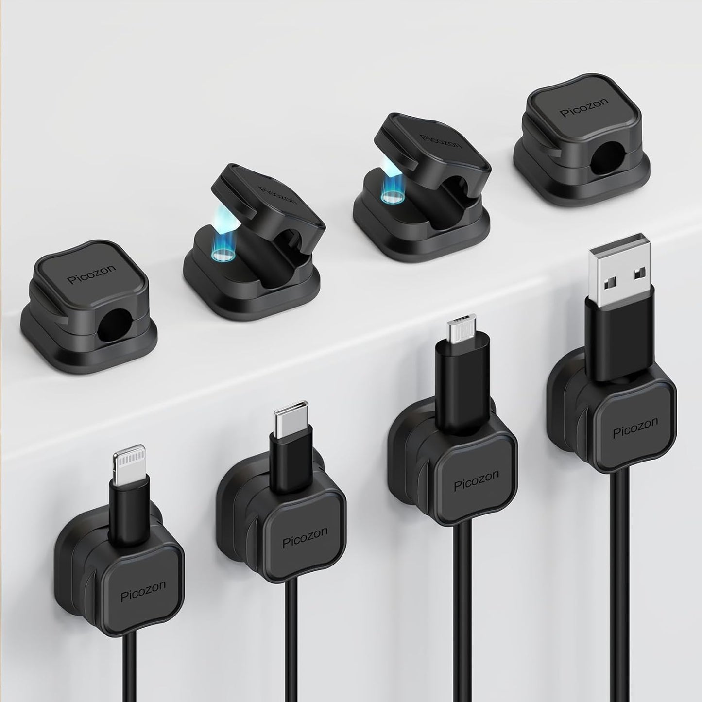 Effortless Cable Organization with Picozon - 8 Pack