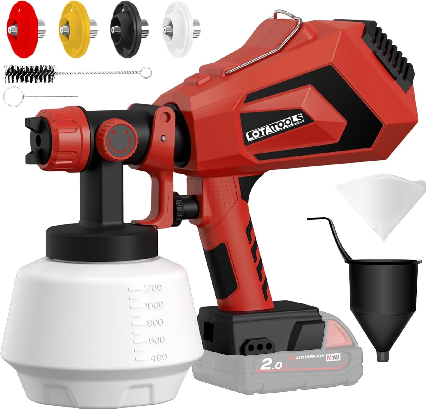 Cordless HVLP Paint Sprayer for Milwaukee M18 Batteries