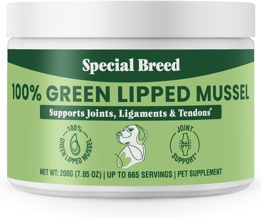 Natural Green Lipped Mussel Powder for Dogs & Cats - 200 Grams