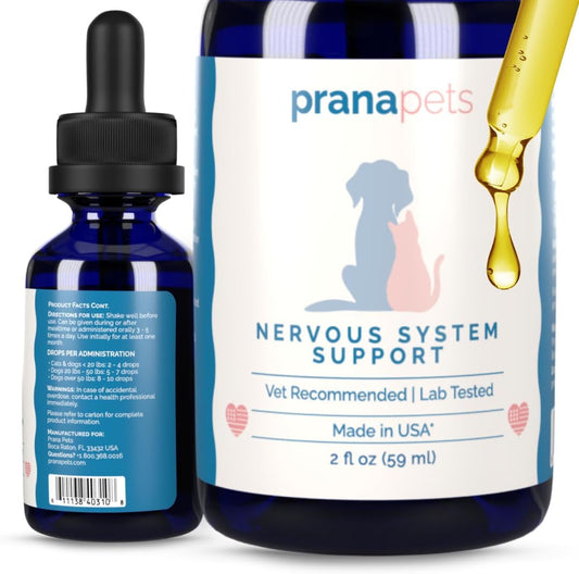 PranaPets Nervous System Support for Dogs and Cats - Herbal Aid
