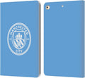 Head Case Designs Manchester City Blue White Mono Badge Leather iPad