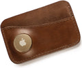 Leather Card Wallet Compatible with Apple Airtag - Minimalist Premium