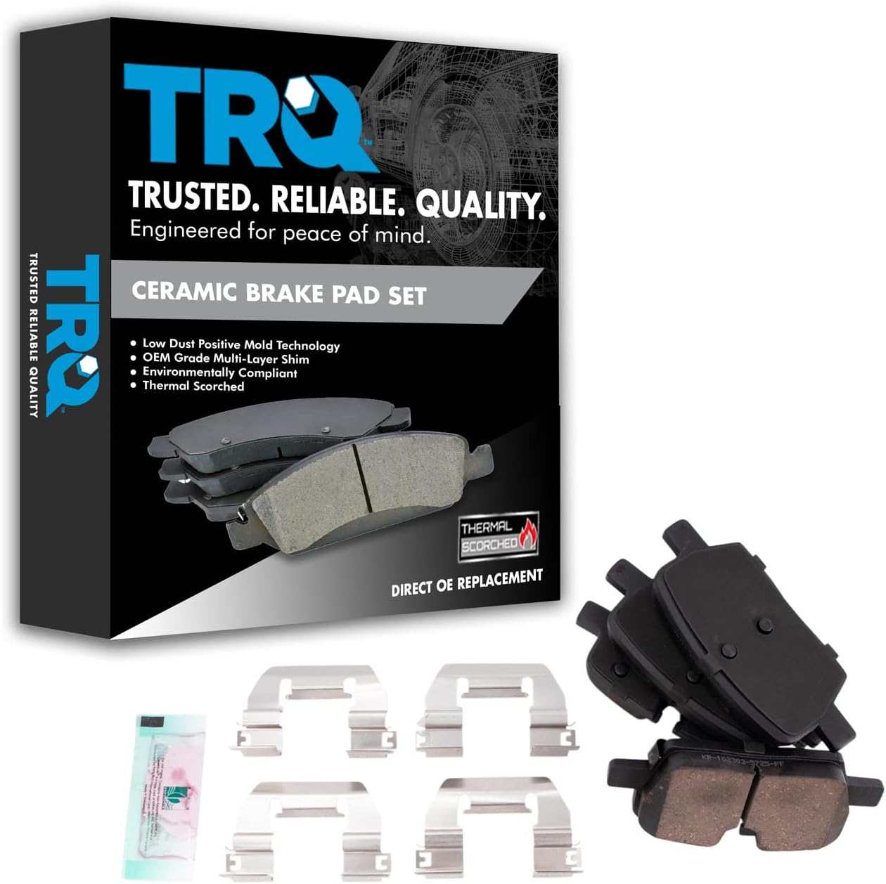 TRQ Rear Brake Pads Ceramic for Cadillac CT5 CT6 XT5 Models