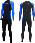 Full Body Dive Wetsuit for Men Women - Spandex Long Sleeve Rash Guard