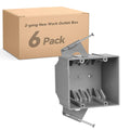 2-Gang 32 Cubic Inch New Work Outlet Box - Durable PVC for New