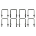 Square U Bolt 1/2 x 3-1/16 x 4-5/16 in 8-Pack - Marine Grade