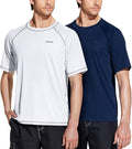 TSLA Men's Rashguard Swim Shirt - UPF 50+ Loose-Fit Short Sleeve